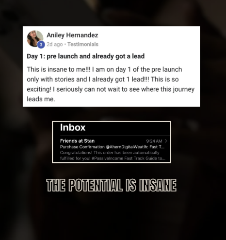 Aniley Hernandez testimonial — first lead on day 1 of pre-launch